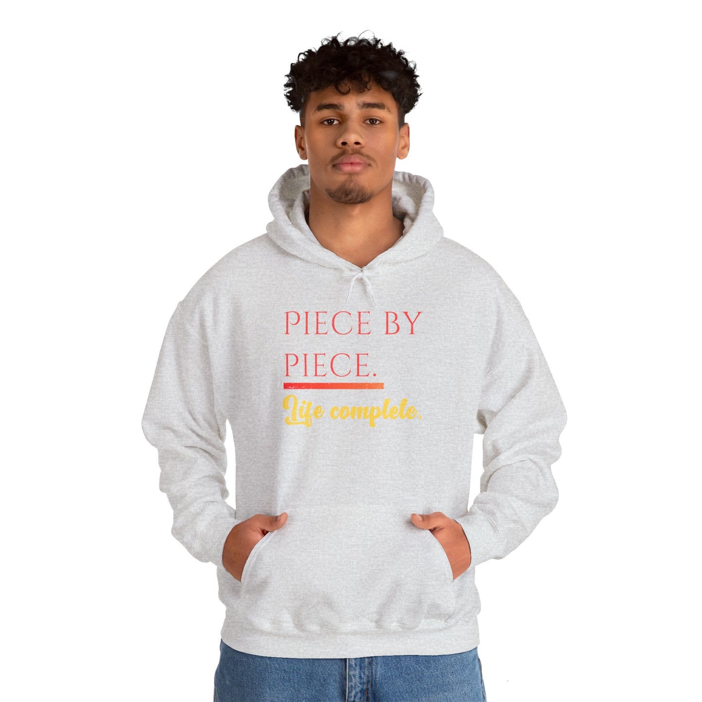 Piece by Piece Pullover Hoodie – Life Complete Distressed Sweatshirt