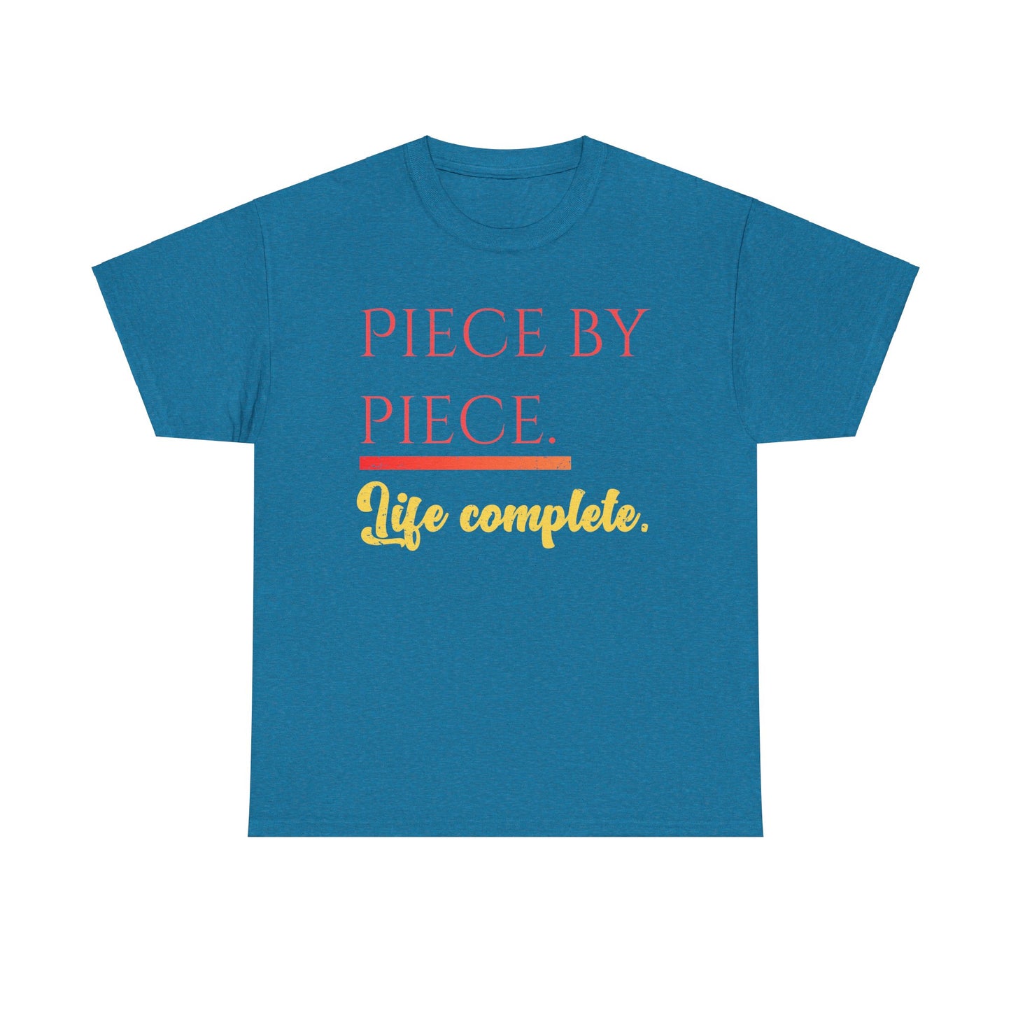 Piece by Piece Distressed T-Shirt – Life Complete Graphic Tee by Trash Cat Tee's