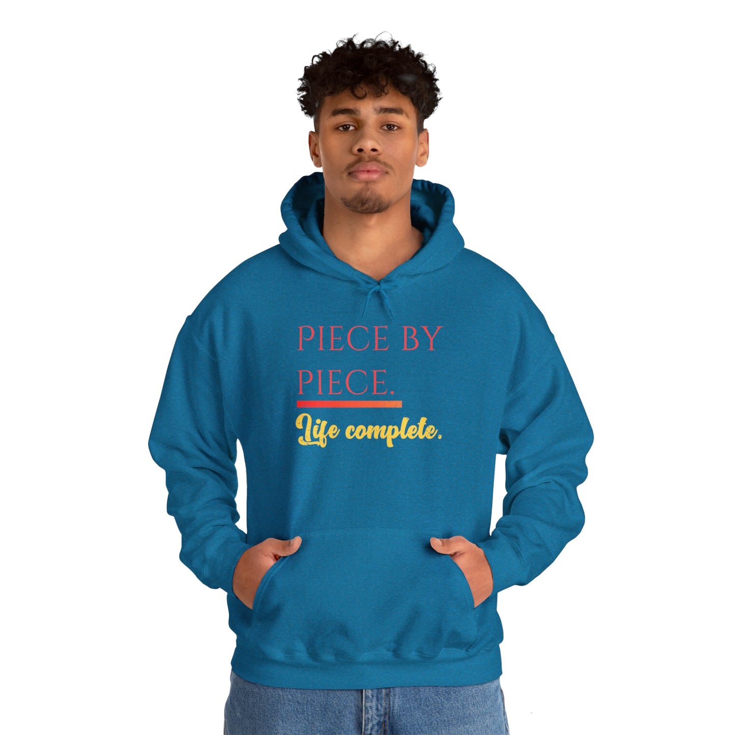 Piece by Piece Pullover Hoodie – Life Complete Distressed Sweatshirt