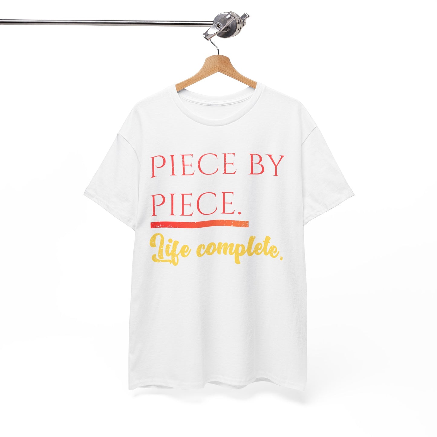 Piece by Piece Distressed T-Shirt – Life Complete Graphic Tee by Trash Cat Tee's