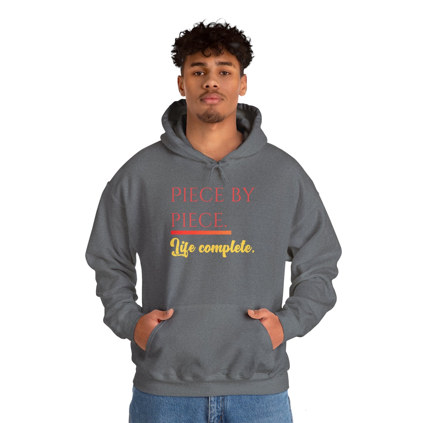 Piece by Piece Pullover Hoodie – Life Complete Distressed Sweatshirt